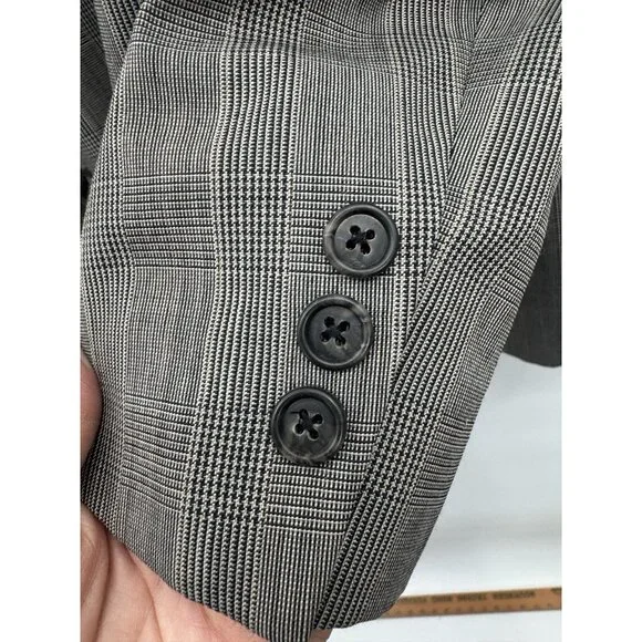 Christian Dior Vintage Men 48L Suit Jacket Coat Blazer Plaid Parisian Luxury Ivy - Picture 15 of 16